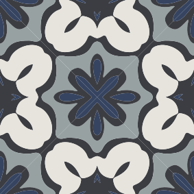Tapis vinyle salle de bain bleu hydraulique style gracia - TenStickers