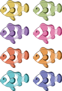 Tapis vinyle salle de bain autocollants poisson clown - TenStickers