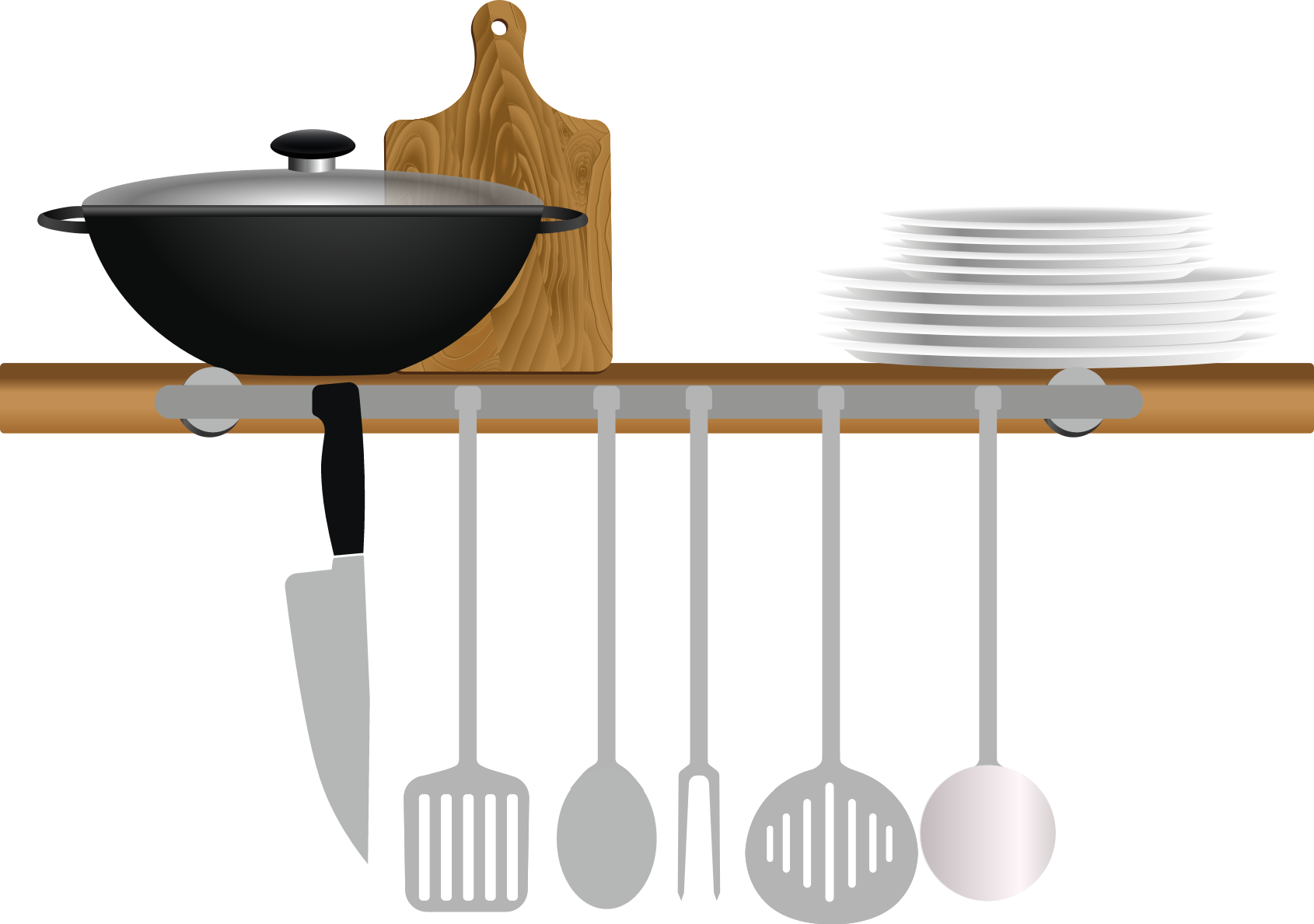 Tapis vinyle cuisine égouttoir à assiettes et bols - TenStickers