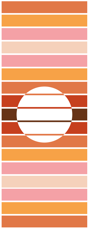 Tapis vinyle cuisine soleil années 70 - TenStickers