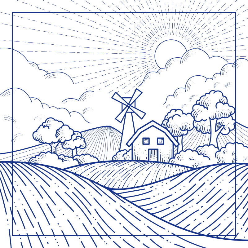 Tapis vinyle cuisine moulins hollandais - TenStickers