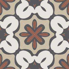 Tapis vinyle cuisine style gracia hydraulique marron - TenStickers