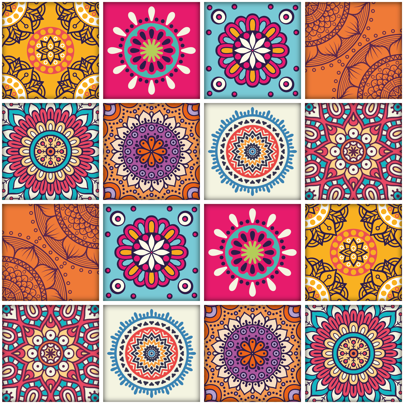 Tapis vinyle cuisine motifs mandala - TenStickers