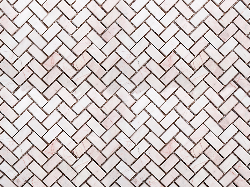 Tapis vinyle cuisine motifs carreaux marbre en chevron - TenStickers