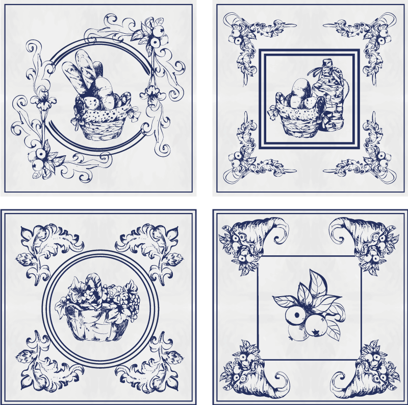 Tapis vinyle cuisine céramiques belges - TenStickers