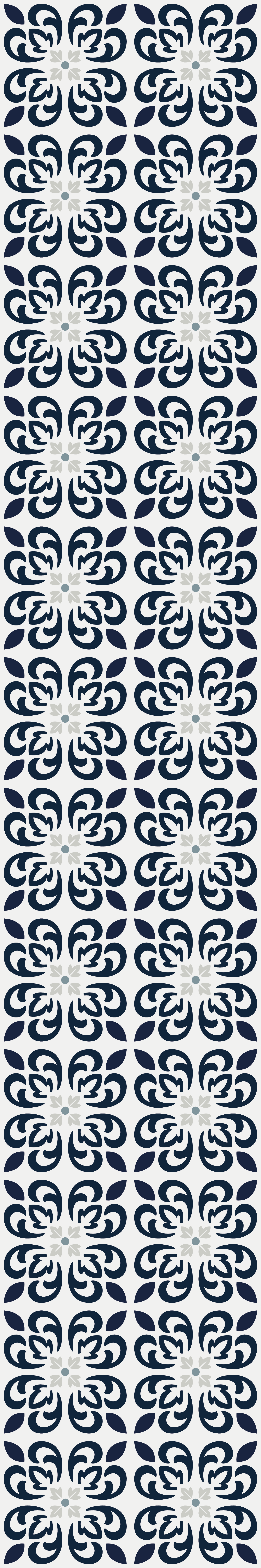 Tapis vinyle cuisine carreaux portugais bleu foncé - TenStickers