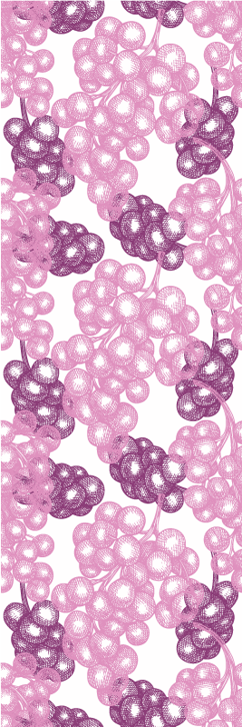 Tapis vinyle cuisine raisins roses et violets - TenStickers