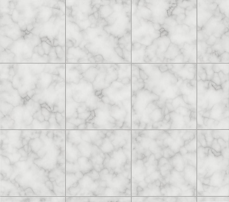 Tapis vinyle cuisine carreau marbre blanc - TenStickers