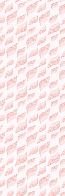 Tapis vinyle chambre motif coquillage rose tendance - TenStickers