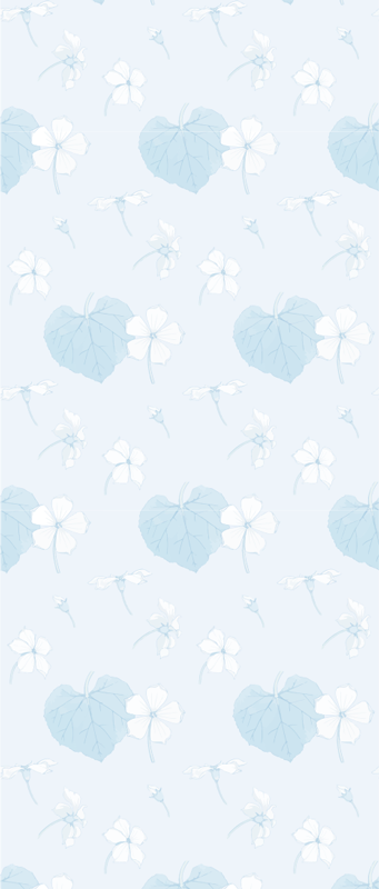 Tapis vinyle chambre motif floral bleu années 80 - TenStickers