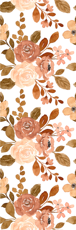 Tapis vinyle chambre fleurs pastel roses élégantes - TenStickers