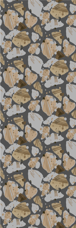 Tapis vinyle chambre motif terrazzo ciment - TenStickers