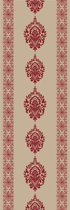 Tapis vinyle chambre motif floral beige provincial - TenStickers