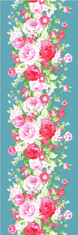 Tapis vinyle chambre motif turquoise shabby chic - TenStickers