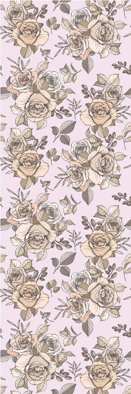 Tapis vinyle chambre fond rose shabby chic - TenStickers