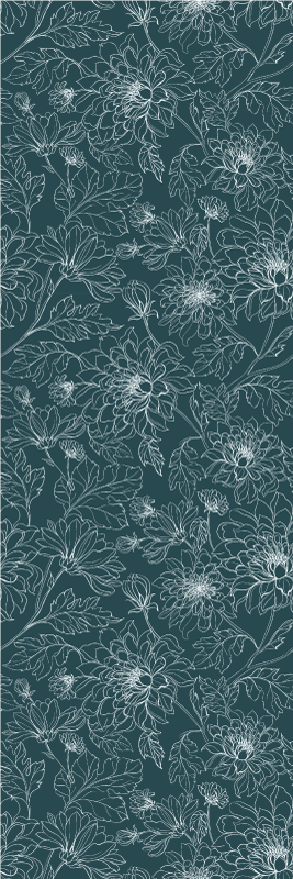 Tapis vinyle chambre fleurs blanches grandmillenial - TenStickers