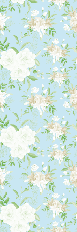 Tapis vinyle chambre style floral sauvage grandmillenial - TenStickers