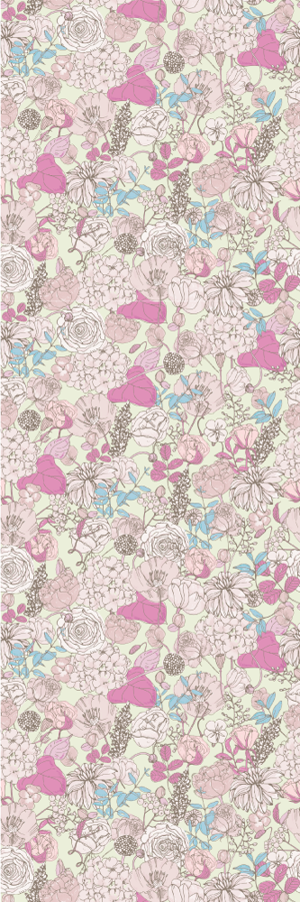 Tapis vinyle chambre style floral grandmillenial - TenStickers