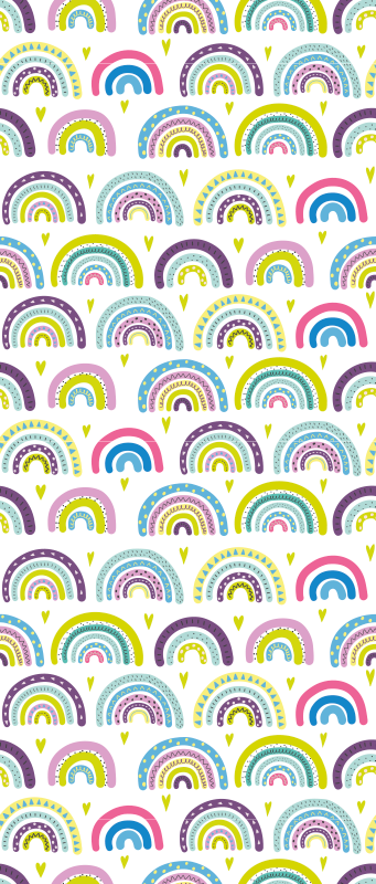 Tapis vinyle chambre motif arc-en-ciel coloré - TenStickers