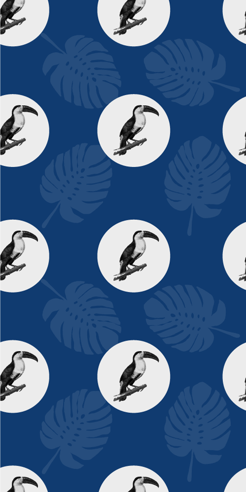 Tapis vinyle chambre design oiseau bleu africain - TenStickers