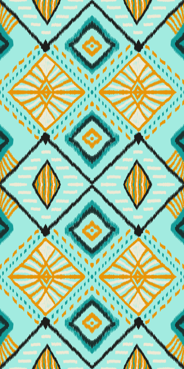 Tapis vinyle chambre design géométrique africain - TenStickers