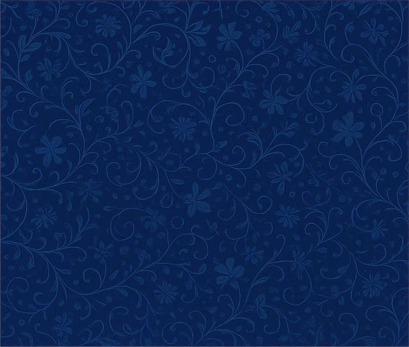 Tapis vinyle chambre motif fleurs bleu marine - TenStickers