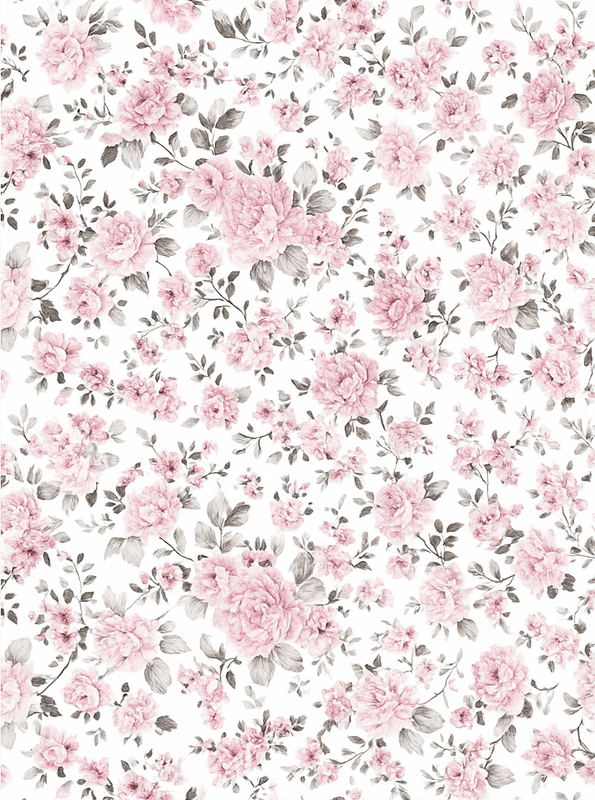 Tapis vinyle chambre design fleurs rétro grandes - TenStickers