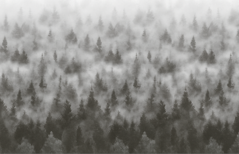 Tapis vinyle chambre montagne mystérieuse en 3d - TenStickers