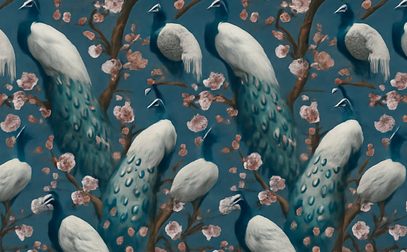 Tapis vinyle chambre paons Élégants et magnifiques - TenStickers