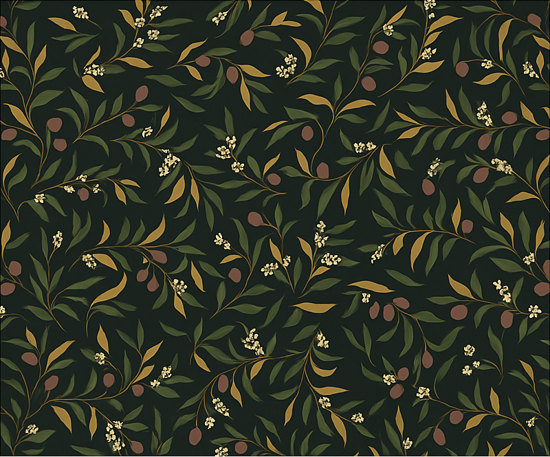 Tapis vinyle chambre motif floral simple répétitif - TenStickers