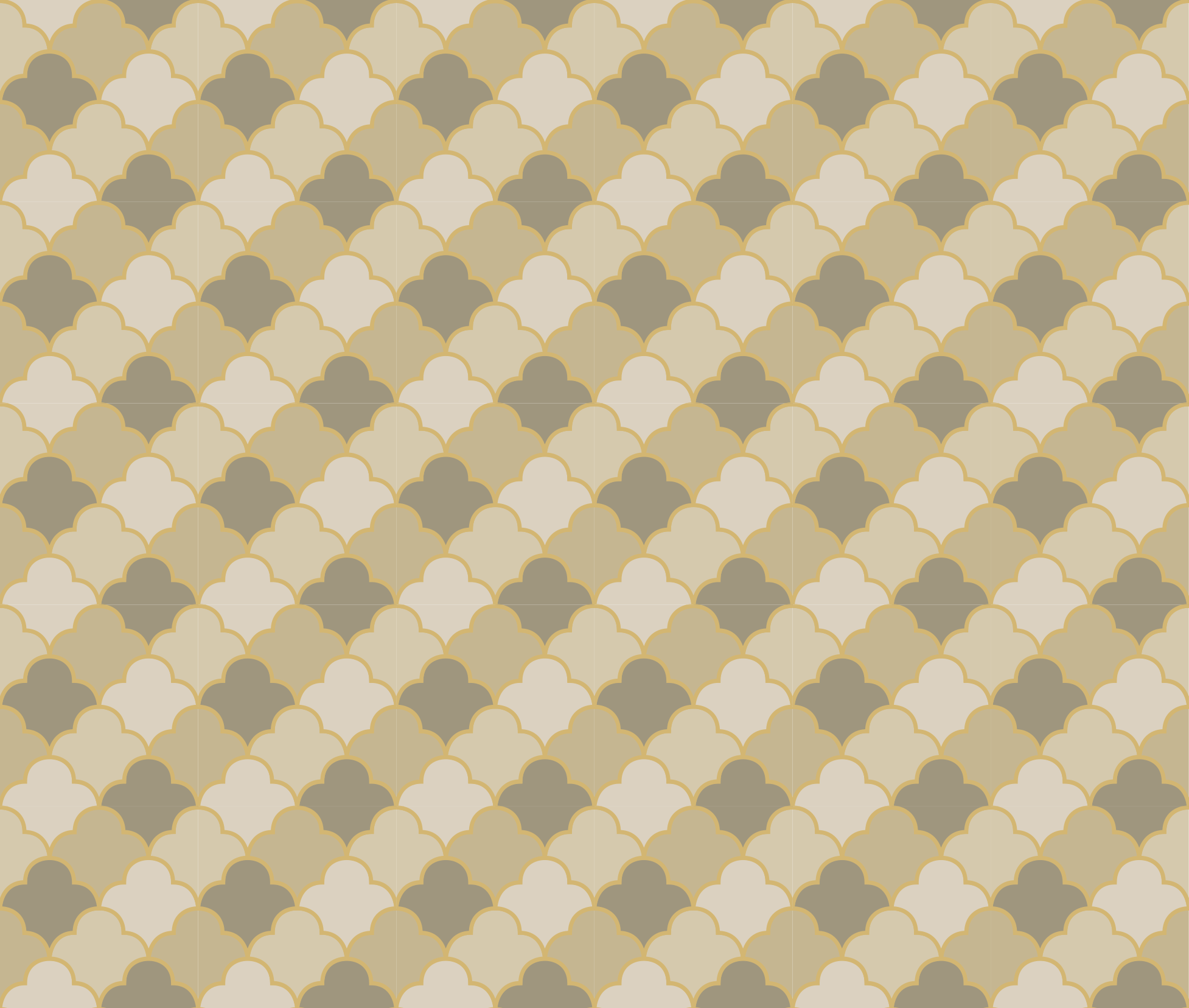 Tapis vinyle chambre motif art déco beige - TenStickers