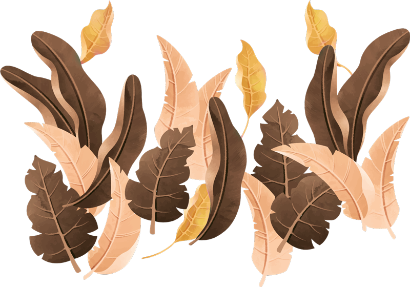 Tapis vinyle chambre plantes beige savannah - TenStickers