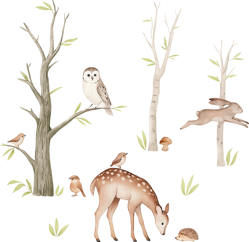 Tapis vinyle chambre forêt apaisée d'automne - TenStickers