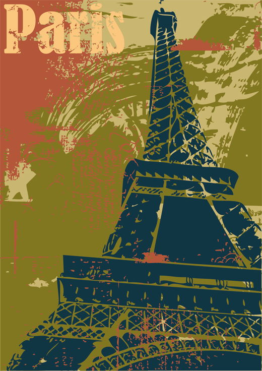 Tapis vinyle chambre décoratif paris poster - TenStickers