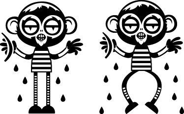 Tapis vinyle chambre décoratif couple de singes - TenStickers