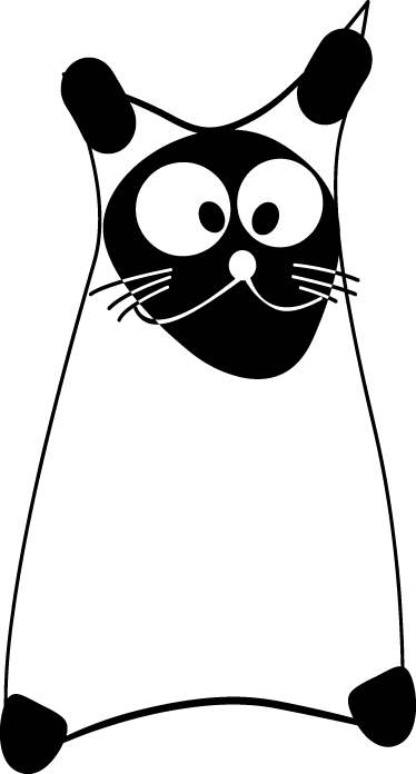 Tapis vinyle chambre motif chat blanc - TenStickers