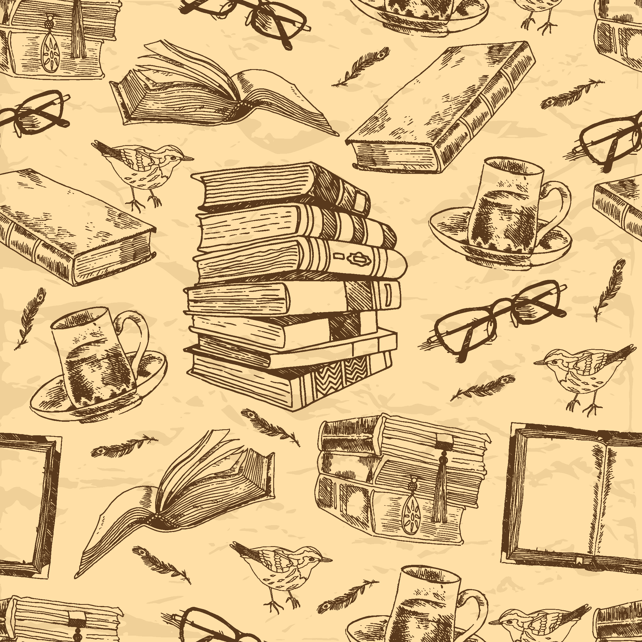 Tapis vinyle bureau bibliothèque ancienne - TenStickers