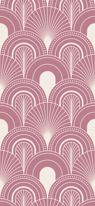 Tapis vinyle bureau style arc doré rose - TenStickers