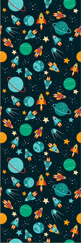 Tapis vinyle chambre espace design mignon pour enfants - TenStickers