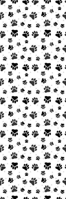 Tapis vinyle chambre motif empreintes d'animaux - TenStickers