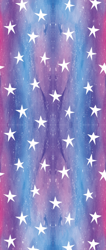 Tapis vinyle chambre texture cosmos violette avec étoiles - TenStickers