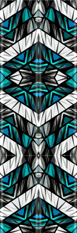 Tapis vinyle chambre graffiti noir, bleu et blanc - TenStickers