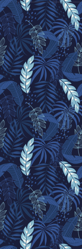 Tapis vinyle chambre maranta bleue et panthère - TenStickers