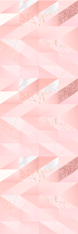 Tapis vinyle chambre fond géométrique rose girly - TenStickers