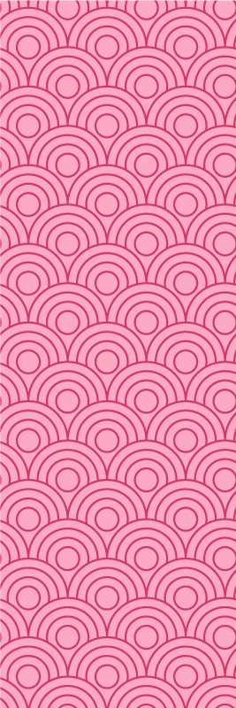 Tapis vinyle chambre formes rose foncé et clair - TenStickers