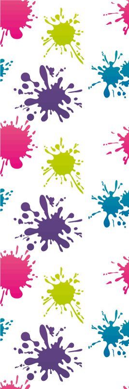 Tapis vinyle chambre éclaboussures multicolores - TenStickers