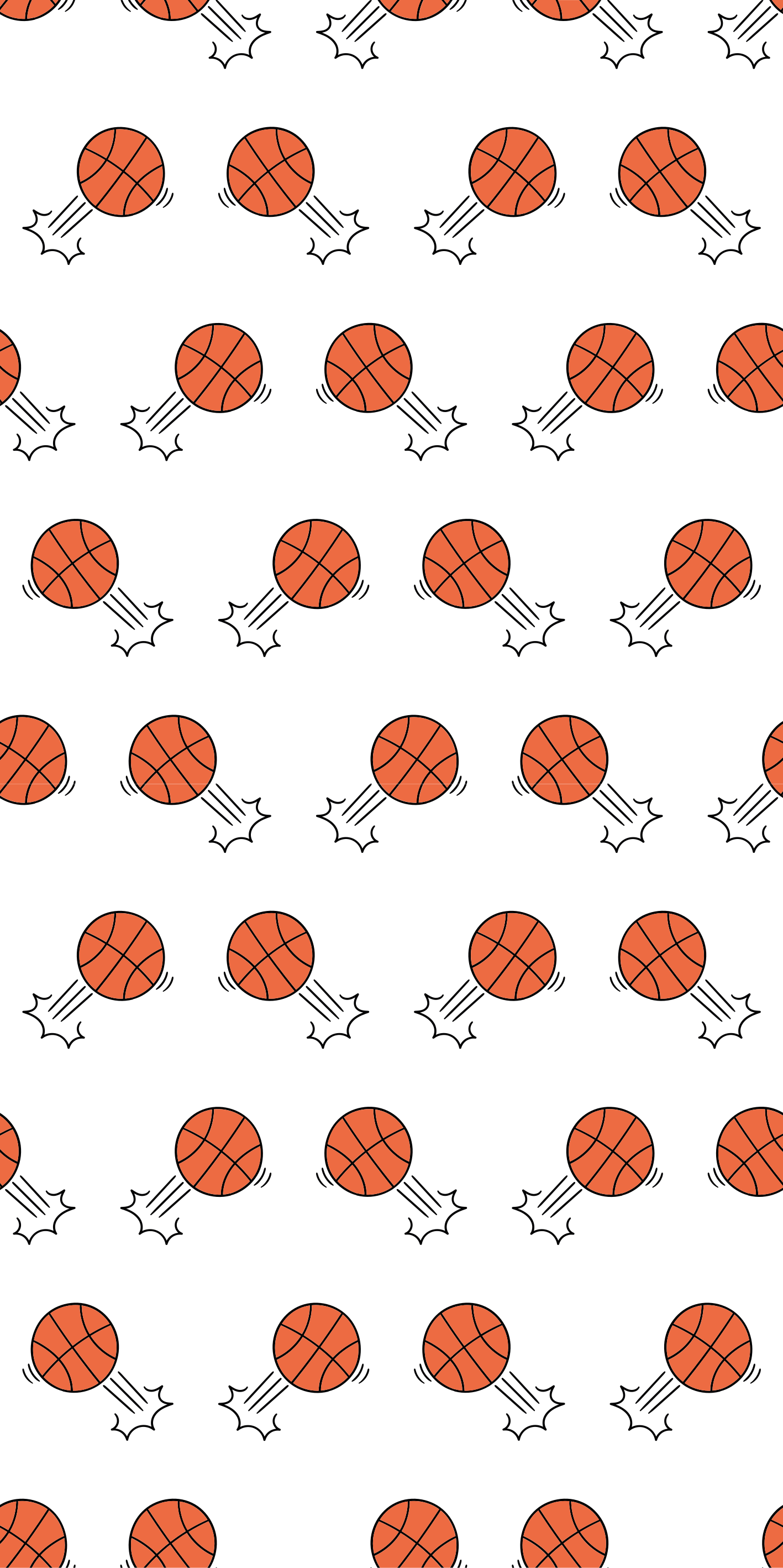 Tapis vinyle chambre arrière-plan de ballons de basket - TenStickers