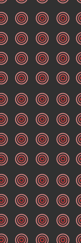 Tapis vinyle chambre motif géométrique rond rouge - TenStickers