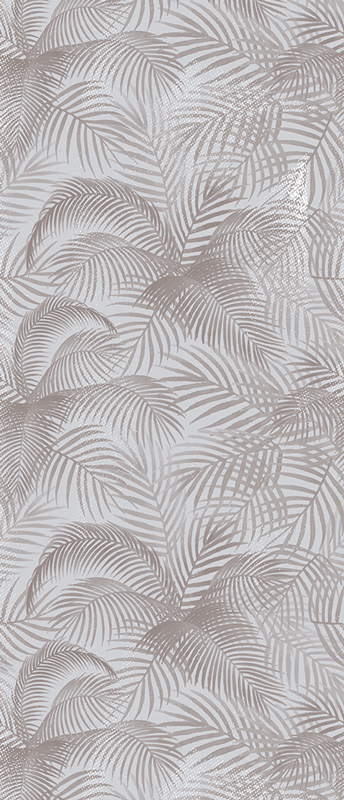 Tapis vinyle chambre botanique élégante grise 80's - TenStickers