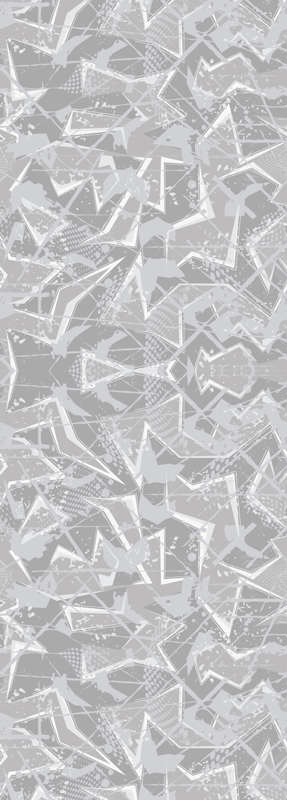 Tapis vinyle chambre motifs graphiques gris années 80 - TenStickers